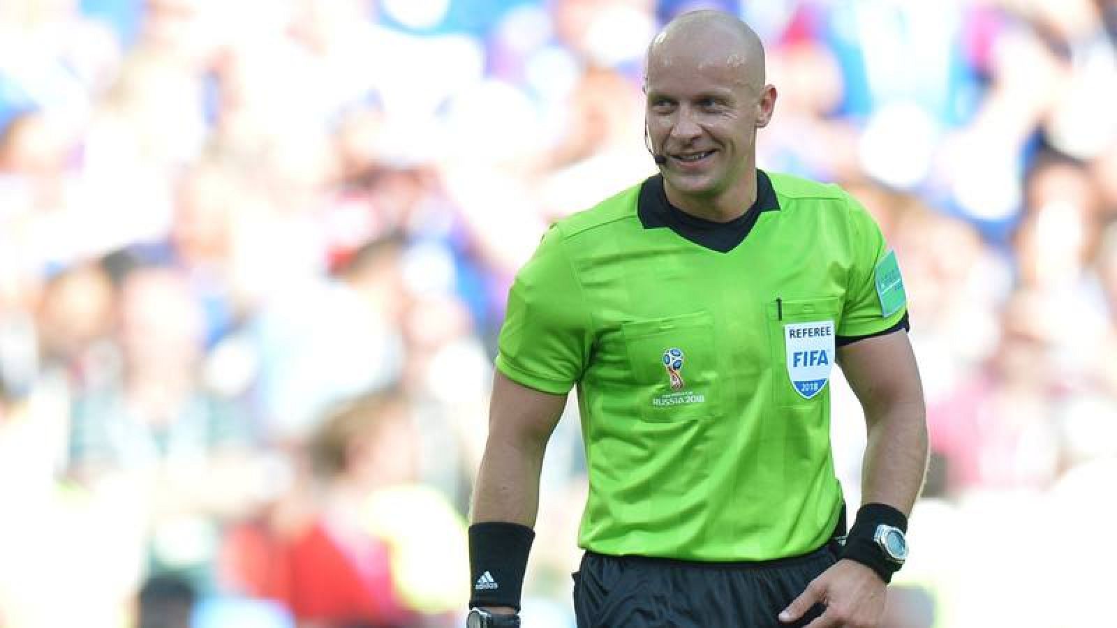 Szymon Marciniak durante el partido del Mundial de Rusia 2018 entre Argentina e Islandia.