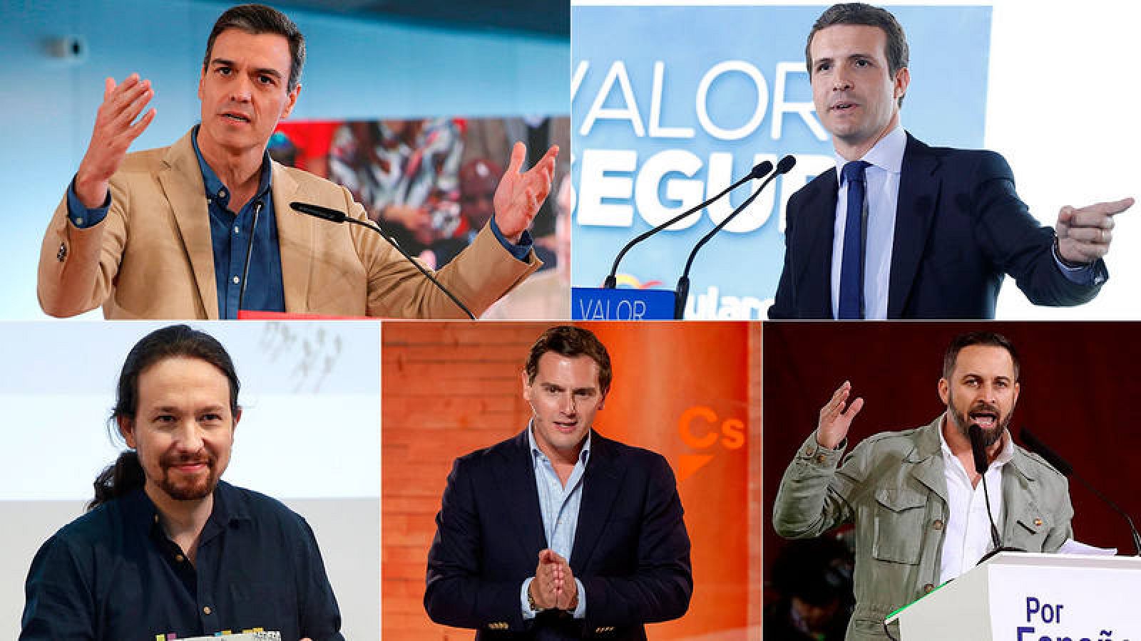 Elecciones generales 2019: los candidatos de PSOE, PP, Unidas Podemos, Ciudadanos y Vox