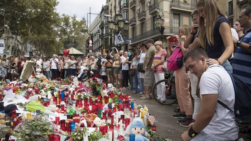 Aspecto de Las Ramblas de Barcelona, donde ocurrió uno de los dos atentados yihadistas de Cataluña Aspecto de Las Ramblas de Barcelona, donde ocurrió uno de los dos atentados yihadistas de Cataluña