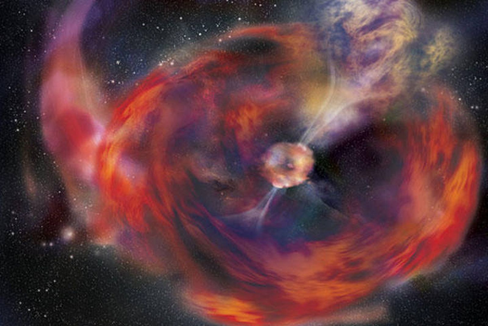Resultado de imagen de La radiaciÃ³n impulsa la expansiÃ³n de la estrella