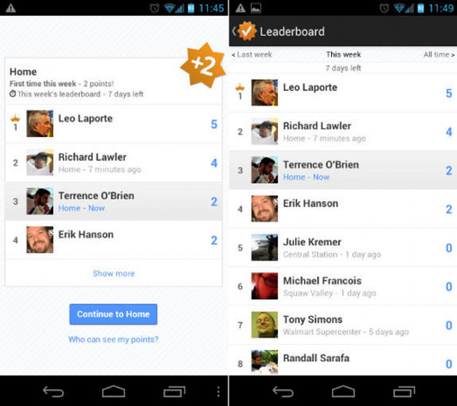 Google lanza latitud Leaderbord