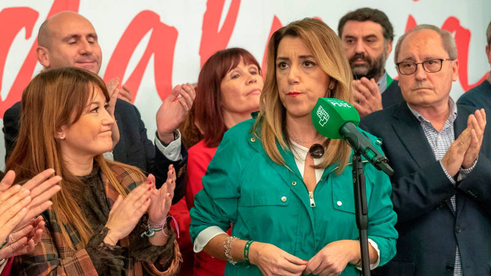 Susana Díaz comparece tras ganar las elecciones en una victoria agridulce.