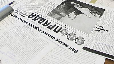 Un ejemplar antiguo del periódico 'Pravda'