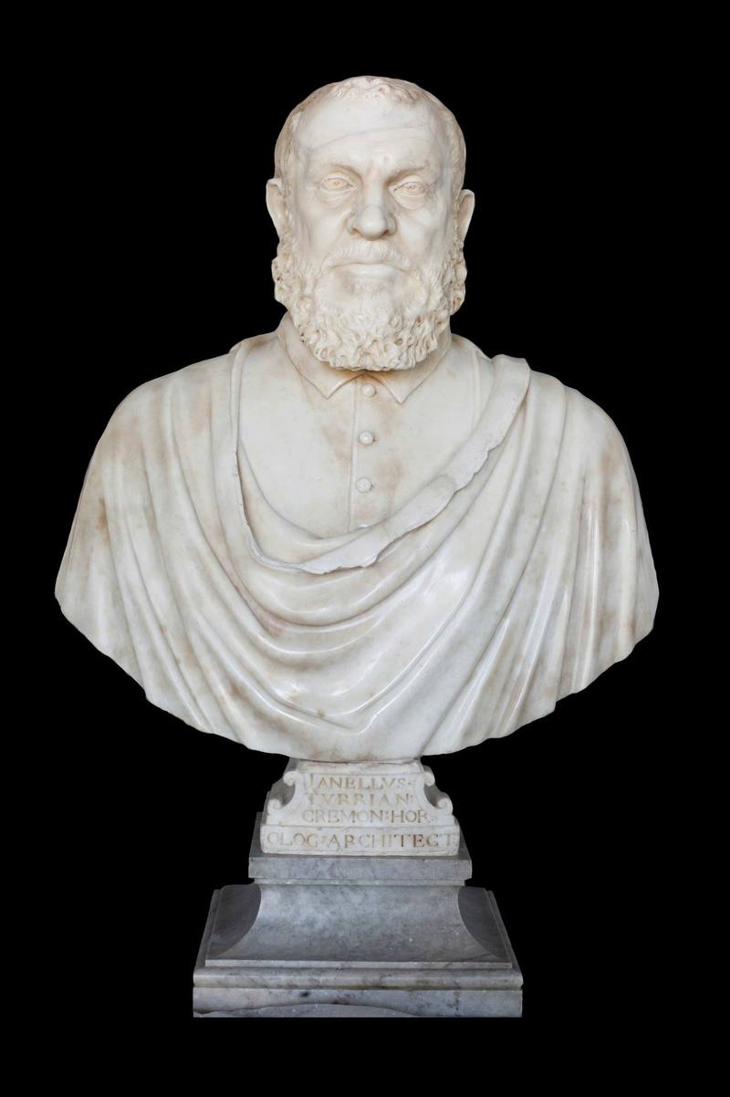 Busto de Juanelo Turriano, una de las piezas que se pueden contemplar en la muestra.
