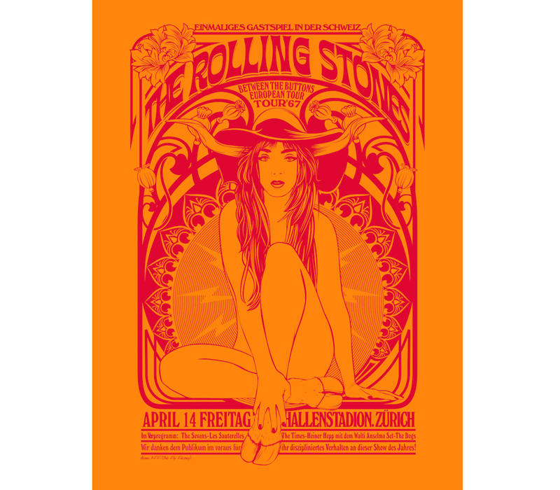 Cartel de los Rolling Stones en Zúrich