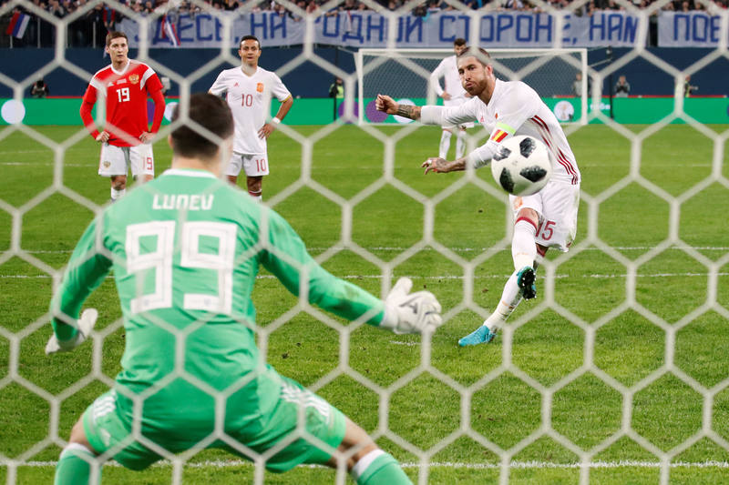 Ramos ha anotado dos de los tres tantos de España desde el punto de penalti.