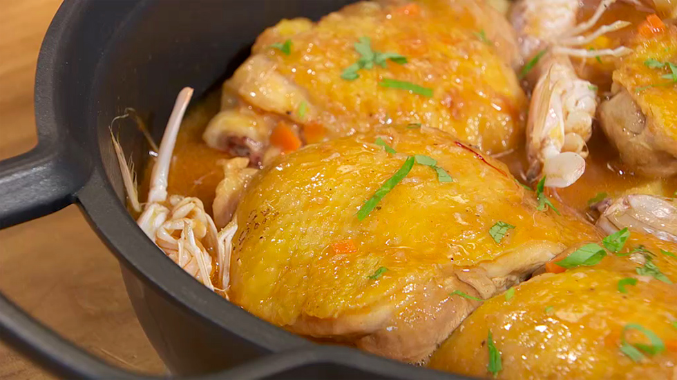 Receta de pollo con galeras