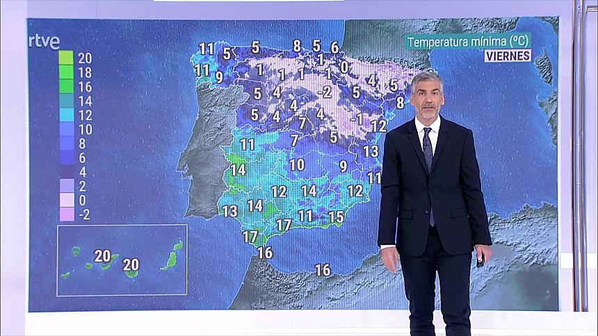 Intervalos de viento fuerte en el litoral noroeste de Galicia, Ampurdán, norte de Baleares y bajo Ebro