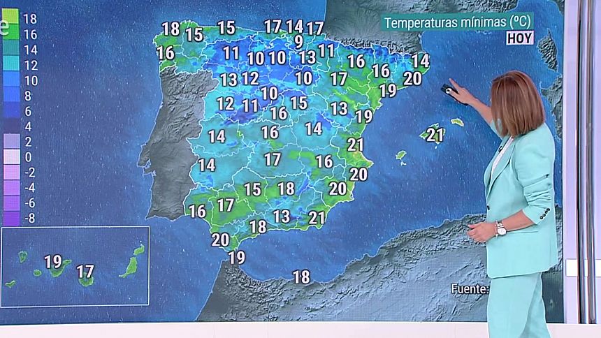 Precipitaciones localmente persistentes en el oeste de Galicia, sin descartar intensidades fuertes