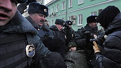 Incidentes en manifestaciones rusas