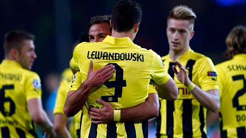 Lewandowski adelanta al Borussia ante el Madrid (1-0)