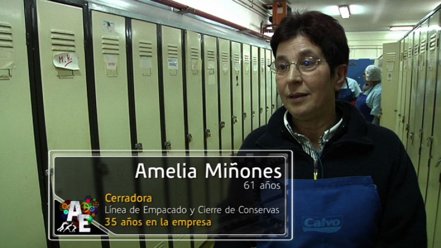 Amelia Miñones (61 años), Cerradora (Línea de empacado y cierre de conservas)