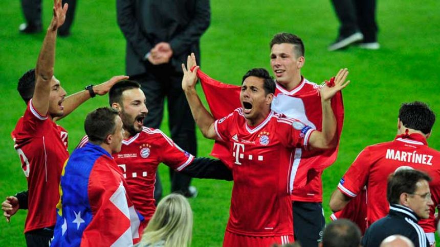 El Bayern celebra su Champions en Wembley
