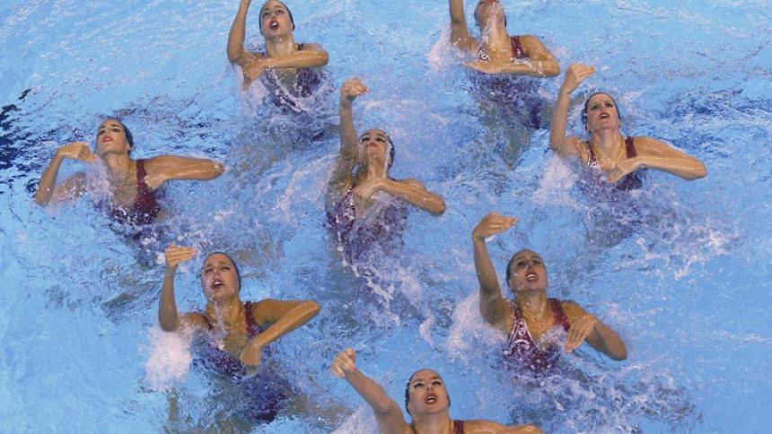 La 'sincro' espa&ntilde;ola presenta su repertorio para el Mundial