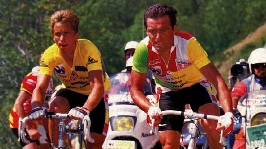 Hinault y Lemond vuelven juntos a Alpe D'Huez despu&eacute;s de su gesta del 86