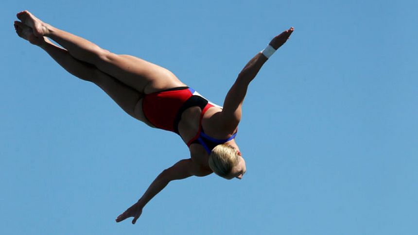 Cesilie Carlton, campeona  del mundo en salto de 20 metros