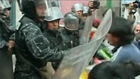 Protesta en Bolivia 