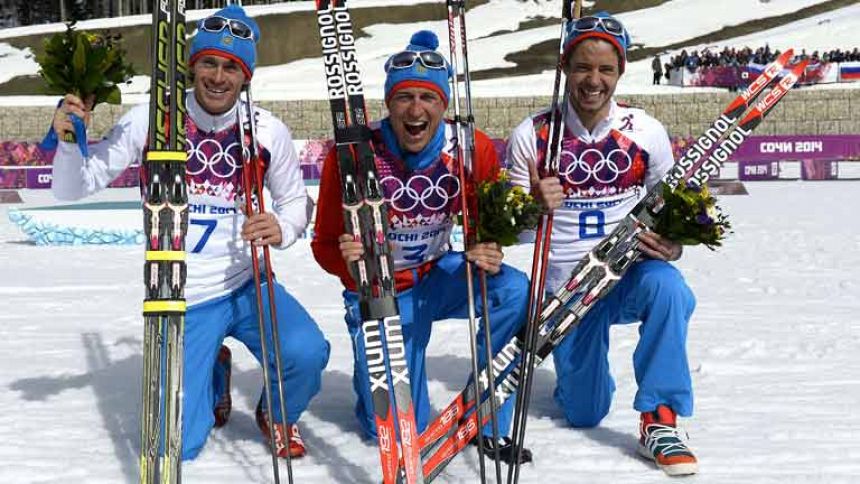 Triplete ruso en los 50 kilómetros de esquí de fondo