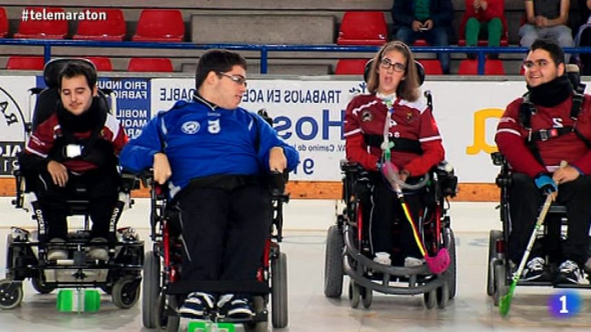 Telemaratón solidario -   Campeones de España de Hockey sobre silla de ruedas: "El deporte es beneficioso para todos"