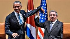 Obama esquiva el gesto triunfal de Castro al final de su rueda de prensa
