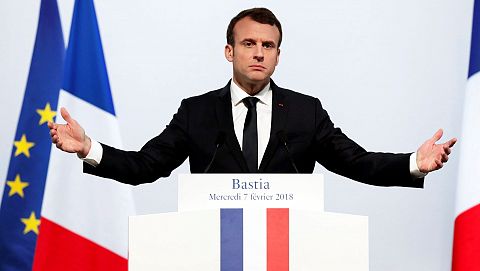 Macron se muestra firme frente a los nacionalistas corsos