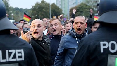 Tensión en Chemnitz por una marcha de ultraderechistas Tensión en Chemnitz por una marcha de ultraderechistas