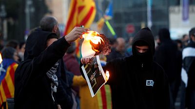 Protestas de los CDR contra la visita del rey a Barcelona - Ver ahora