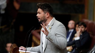 Rufián, a Sánchez e Iglesias: "Debería darles vergüenza" Rufián, a Sánchez e Iglesias: "Debería darles vergüenza, se arrepentirán"