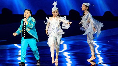 Eurovisi�n Junior 2019 - Yerzhan Maksim de Kazajist�n durante el Ensayo de Jurados (Jury Rehearsal)