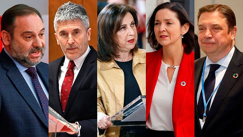 Ábalos, Marlaska, Robles, Maroto y Planas seguirán Ábalos, Marlaska, Robles, Maroto y Planas seguirán en el Gobierno