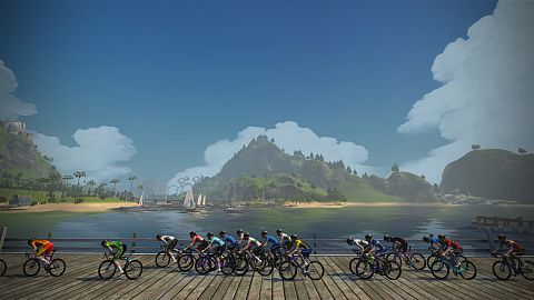 Mundial virtual de ciclismo de Watopia. Carrera femenina