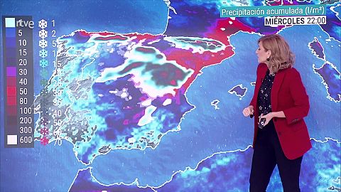 Precipitaciones que pueden ser localmente fuertes en el golfo de Valencia, oeste de Andalucía y Estrecho