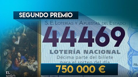 El segundo premio de la Lotería del Niño 2022, el 44.469, muy repartido por España