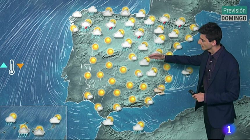 Tormentas en el norte y temperaturas muy altas en tercio oriental y Baleares