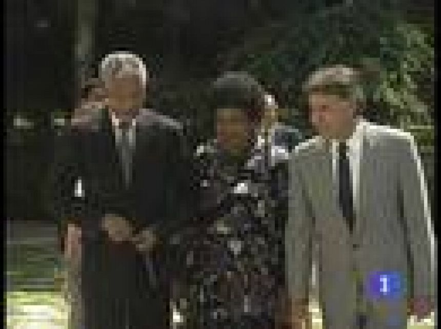 Mandela visitó España por primera vez en 1991