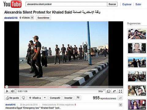 Protesta en Egipto y redes sociales