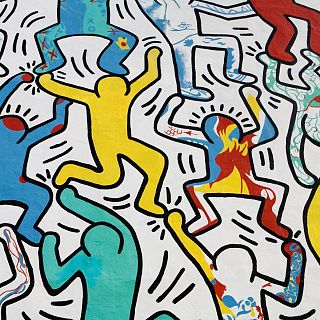 Keith  Haring. Un arte untitled, bailn y callejero