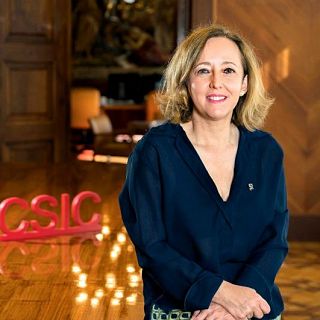 En la sede del CSIC con su presidenta, Elo�sa del Pino