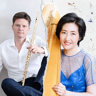 Karl-Heinz Schütz (flauta) y Naoko Yoshino (arpa)