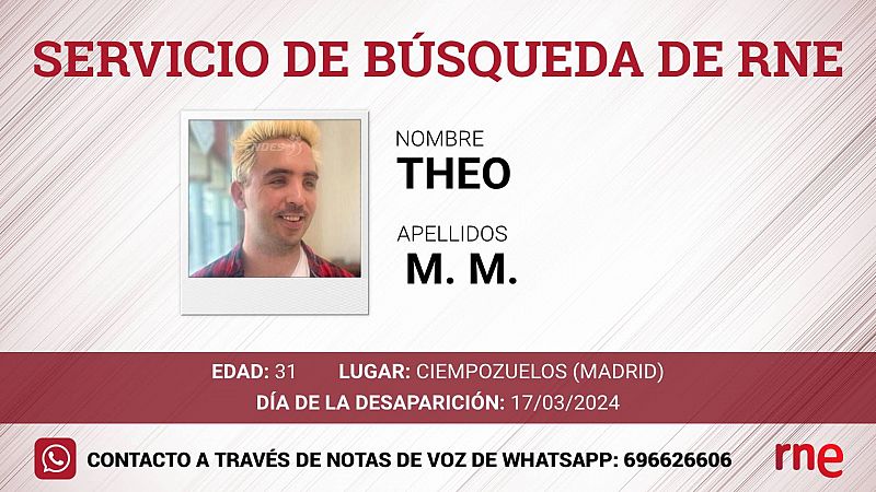 Servicio de bsqueda - Theo M. M., desaparecido en Ciempozuelos (Madrid) - Escuchar ahora