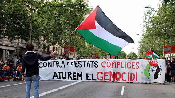 Vaga d'estudiants catalans per reclamar un alto el foc a Gaza