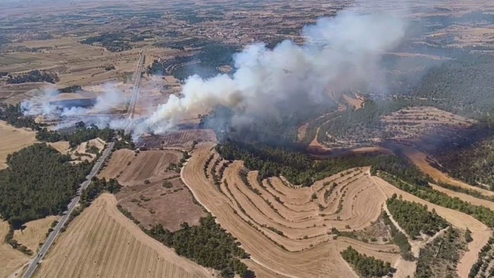 Estabilitzen una revifada de l'incendi de Ciutadilla