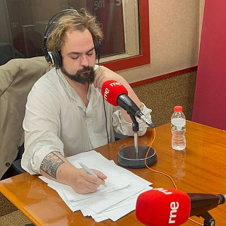 Con Jorge P�rez Cebri�n, XVI Premio de Poes�a Joven de RNE