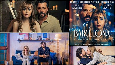 La sala - lvaro Morte en el West End de Londres con 'Barcelona' junto a Lily Collins - Escuchar ahora