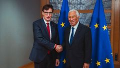Salvador Illa s'entrevista amb el president del Consell Europeu a Brussel·les