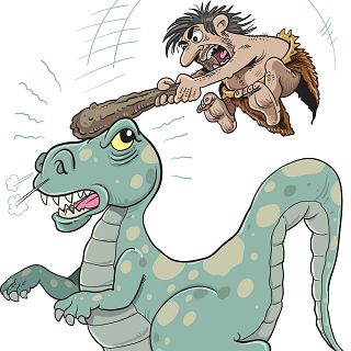 Humanos y dinosaurios