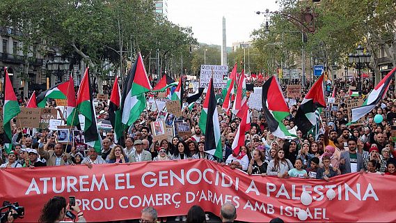 Manifestaci de solidaritat amb Palestina a Reus