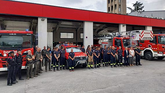 Commoci per la mort d'un tcnic de Bombers a l'incendi de Pals