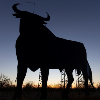 Julio lamo y la aventura de perseguir toros de Osborne