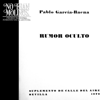 Rumor oculto, de Pablo García Baena